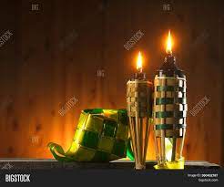 Close up of pelita or oil lamp. Bamboo Torch Pelita Image Photo Free Trial Bigstock