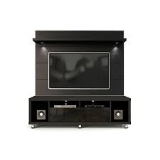 Wall mounted tv panel and free standing tv stand for living room and bedroom use. Manhattan Comfort Cabrini Tv Stand And Floating Wall Tv Panel With Led Lights 1 8 In Blac The Home Depot Canada