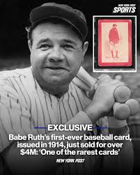 The Bambino” knocked this one out of the park. The first Babe Ruth baseball  card fetched an unbelievable $4.026 million at Heritage's Fall Sports  Catalog Auction