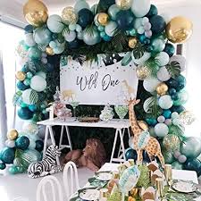 We wanted to keep costs low so i said i would try to make most of the games, signs, and little decorations. Amazon Com Jungle Safari Theme Baby Shower Decorations Boy Balloon Garland Arch Kit Tropical Leaves Decoration Colorful Balloons Balloon Strip Green Animal Theme Birthday Party Decorations Boys Girls Party 167pcs Toys Games