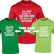 Few funny christmas quotes on a colorful card can be a great idea. Christmas Shirt Custom Personalized Family Name T Shirt Funny Etsy Family Christmas Shirts Christmas Shirts Custom Shirts