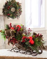 Lodge Burlap Foliage Balsam Hill Christmas Flower Arrangements Christmas Sleigh Decorations Easy Christmas Decorations
