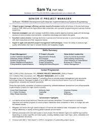 Project management manager resume examples & samples anticipates operational/technical needs and develops plans to ensure system/users' needs are met responsible for the reporting function; Experienced It Project Manager Resume Monster Com