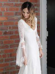 Lace Wedding Dresses With Sleeves Boho Bridal Dress 11663 Lace Wedding Dress With Sleeves Bohemian Wedding Dresses Bridal Dresses