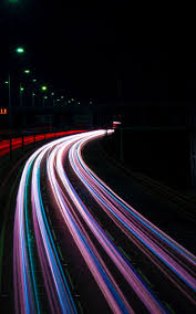 Wallpaper Neon Road Lights Movement Light Wallpaper Neon Lit Wallpaper