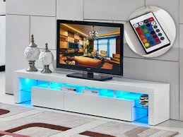 L 122 x p 42 x h 57 cm. Meuble Tv Led Tina 188 X 34 X 38 Cm Blanc Laque Avis Et Prix Habitatetjardin