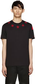 Black And Red Designer T Shirt Givenchy Black And Red Red Star Fashion