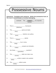 Practice possessive adjectives by playing this interactive esl pirate volley game. Possessive Nouns Form Of Worksheets Free Printable Saxon Math Problems Test Second Grade Possessive Form Of Nouns Worksheets Worksheet Face Math Worksheets Math V Math Multiplication Word Problems 4th Grade Shading Fractions