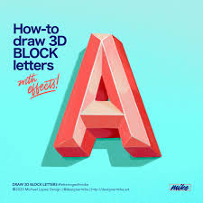 We filled our lowercase b with counting bears. Designer Mike Lettering Art And Design How To Draw 3d Block Letters