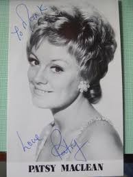 Hurry Up Sunrise When You Love Me singer PATSY MacLEAN hand signed photo