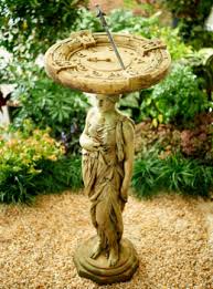 Garden ornaments and accessories giant sun face brass sundial. Birdbaths Feeders Sundials Unique Stone Antique Garden Reproductions