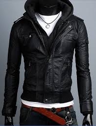 Hooded Leather Jacket Leather Jacket With Hood Leather Jacket Men Mens Outfits
