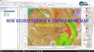 How To Georeference A Topographic Map In Arcgis Topographic Map Map Youtube