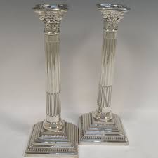 Designed and manufactured in a greek laboratory with respect to tradition. Candlesticks In Antique Sterling Silver Bryan Douglas Antique Sterling Silver Candlesticks