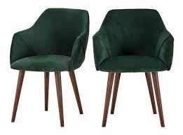 2 x lule high back carver chairs pine green velvet eetkamerstoelen eetkamerstoelen grijs stoelen