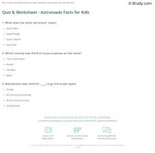 Get moving with 25% off sweaty betty activewear sections s. Quiz Worksheet Astronauts Facts For Kids Study Com