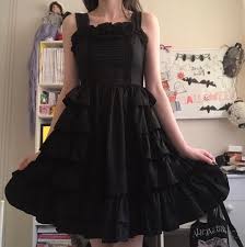 Gothic Kuro Lolita Bodyline Jsk Black Dress New Depop