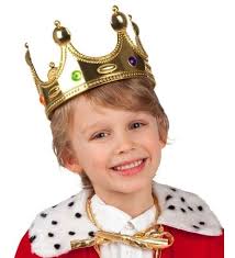 Plastik Kral Tacı Altın Renk Çocuk Boy