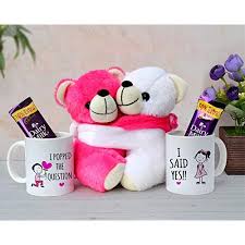 Valentine's day gift guide for your husband: Buy Tied Ribbons Valentine Gifts For Husband Wife Boyfriend Girlfriend Special Combo Pack Gift Couple Teddy Coffee Mugs And Dairy Milk Chocolates Online Looksgud In