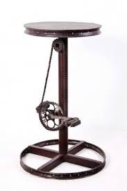 Bar Table Made From Bike Parts Pub Stools Bike Parts Bar Table