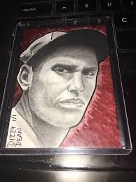 DIZZY DEAN Juan Rosales Artist Signed 1/1 Sketch Card LEAF LEGENDS OF  DIAMOND