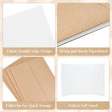 4 Pack Trifold Poster Boards, 24 x 16 Inches Presentation Display Boards  Foldable Corrugated Cardboard with 2 Rolls of Double Sides Adhesive Tapes  for School Projects, Science Fair (Straight Edge) : Buy