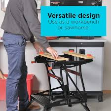 The black+decker workmate sawhorse and vise combines the portability of a saw horse and the clamping ability of a vise. Buy Black Decker Wm225 A Portable Project Center And Vise Online In Ukraine B00ptx62xw