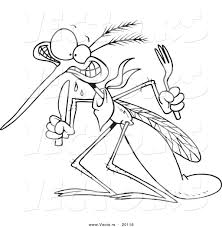 You will get 1 mosquito coloring page in jpg (2550px x 3300px) for your kids coloring project. Vector Of A Cartoon Hungry Mosquito Outlined Coloring Page By Toonaday 20116