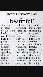 Synonyms For Beautiful In 2020 Writing Words Book Writing Tips Essay Writing Skills