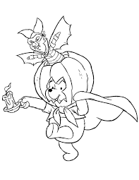 Free halloween coloring pages for young kids. Disney Pooh Bear And Piglet Halloween Coloring Page Free Coloring Library