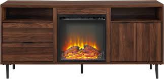 Each shape is unique and gorgeous in its own way, individual and inspired. Walker Edison Mid Century Modern Fireplace Tv Stand For Most Flat Panel Tv S Up To 65 Dark Walnut Bb60fprthdw Best Buy