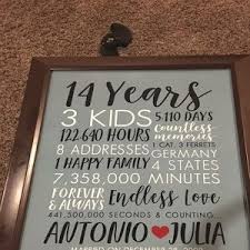 Anniversary Gifts For Husbands Any Year Anniversary Art Customized For You 14th Anniversary 14 Years Wedding Anniversary Gifts Wf488 Anniversary Gifts Anniversary Gifts For Husband 14 Year Anniversary Gift