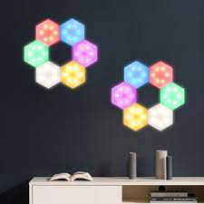 Rgb led wall washers and outdoor led lights. Diy Modular Touch Rgb Dimmable Wall Lights Timing Remote Control Hexagonal Led Night Light Sale Banggood Com
