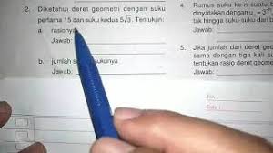 2²×3 → 4×3 = 12. Diketahui Deret Geometri Dengan Suku Pertama 15 Dan Suku Kedua 5 3 Tentukan Youtube