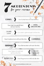 best resume fonts modern fonts for cv