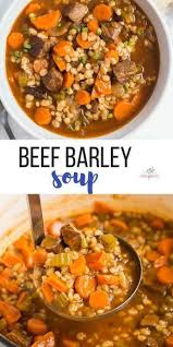 This Easy Beef And Barley Soup Is A Healthy Soup Recipe That Is Made With Tender Chunks Of Beef Loads Beef Recipes Easy Easy Soup Recipes Healthy Soup Recipes