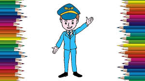 It's really simple for them to follow. How To Draw A Pilot Easy Step By Step Easy Drawings For Kids