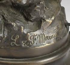 Sold Price L F Moreau Patinated Bronze Figural Lamp W Rock Crystal Flame 19th Centur Invalid Date Pdt