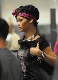 Skull cap bandana, traditional scarf style, and headband style. Bandana Pixie Cut Promotions