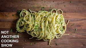 Heavily salt a large pot of water, and bring to a boil. How To Make Spaghetti Aglio E Olio Like An Italian Youtube