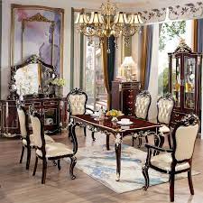 What are some of the most reviewed products in round dining room sets? China Dining Table With Sideboard In Optional Furniture Color For 6 8 10 People China Sideboard Dining Table