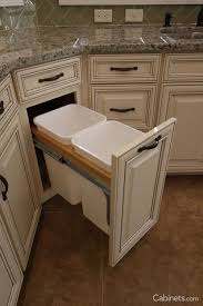 Trash Pullouts Come In A Variety Of Sizes And Widths Here A 15 Wide Cabinet Is Used Online Kitchen Cabinets Custom Bathroom Cabinets Custom Kitchen Cabinets