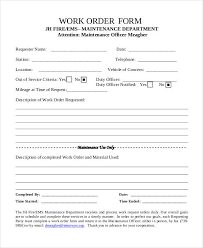Generic work order form printable : Free 20 Work Order Forms In Pdf Excel Ms Word