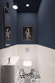 Azul Marinho 63 Inspiracoes Lindas Para A Sua Decoracao Em 2020 Banheiros Azul Marinho Banheiro Azul Banheiros Modernos