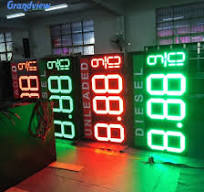Gas Fuel Price Sign 7 Segment Large LED Digits Sign Board Price with Clip  88.88 Gas Price LED Display