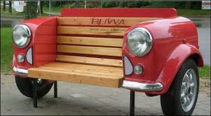 Recup Voiture Banc Ameublement Industriel Vintage Canape Voiture Mobilier Recycle