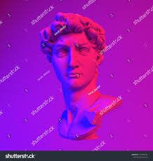 3D-Darstellung von Michelangelos David Kopf in: Stockillustration  1774309181