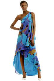 Halston Heritage Orissa Lagoon Maxi Beach Formal Attire Wedding Outfits For Women Summer Wedding Attire