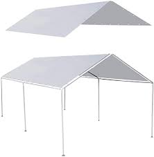 To build your own tarp canopy, you'll need roughly four yards of your preferred tarp material (which though it won't be as aesthetically appealing, you won't have to worry about your tent being damaged. Amazon Com Strong Camel 10 X20 Carport Replacement Canopy Cover For Tent Top Garage Shelter Cover With Ball Bungees Only Cover Frame Is Not Included Garden Outdoor