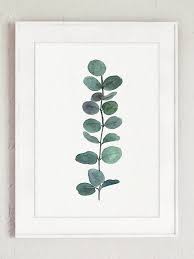 Eucalyptus Rama Acuarela Pintura Conjunto De 2 Eucalyptuses Etsy In 2020 Green Art Print Botanical Poster Etsy Art Prints